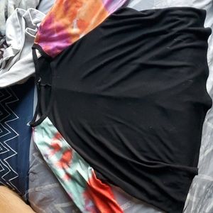 Beautiful, long sleeve shirt. 3x from Shein Curve. Black with tie dye sleeves.